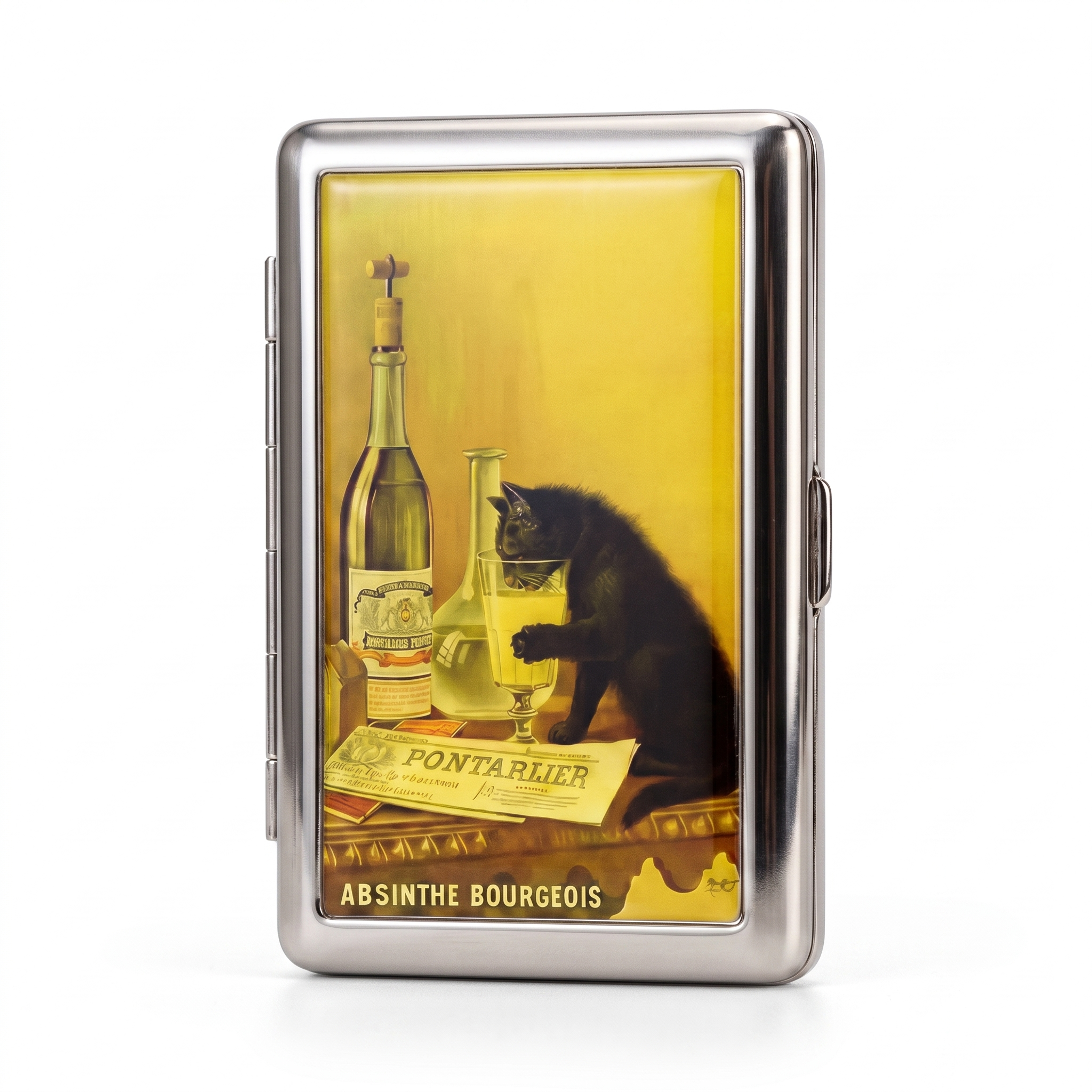 Absinthe Cat Tin Cardholder Wallet