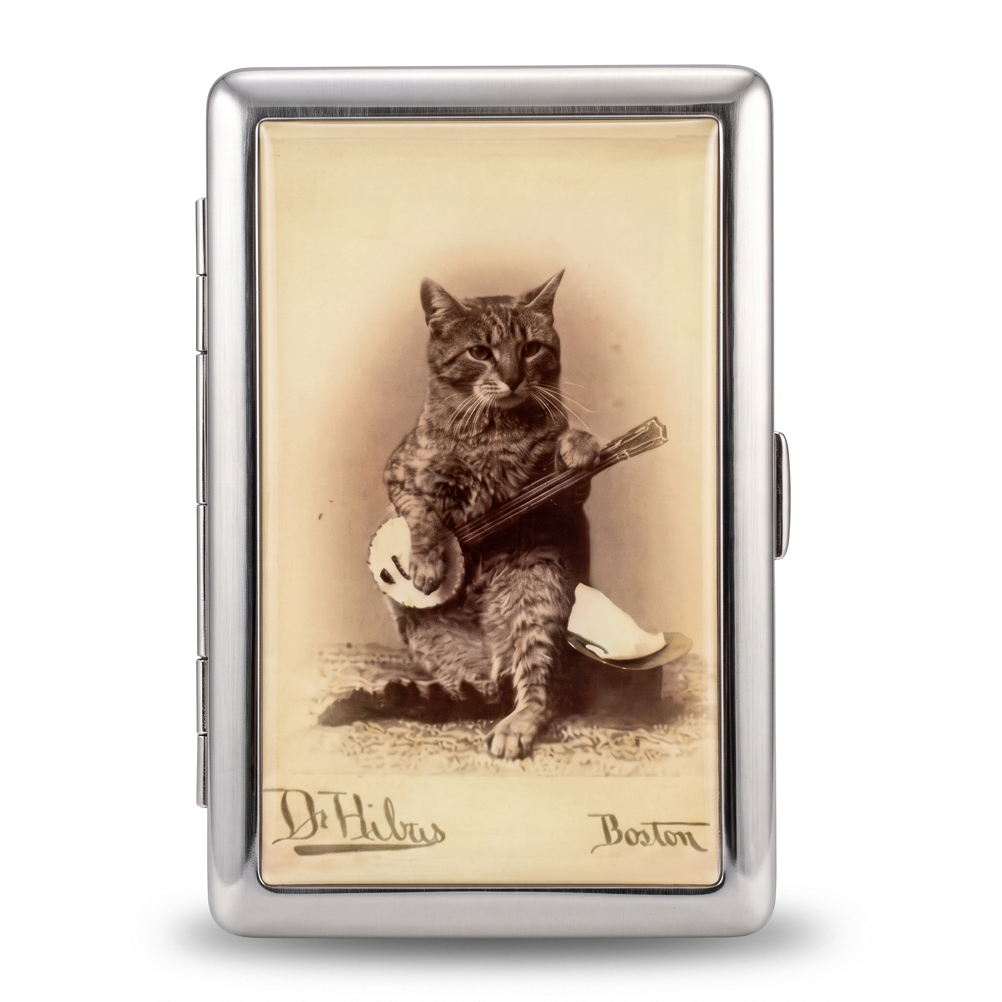 Banjo Cat Tin Cardholder Wallet