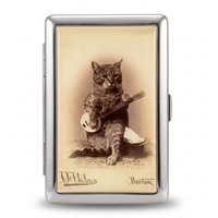 Banjo Cat Tin Cardholder Wallet