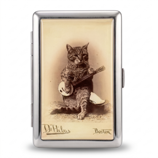 Banjo Cat Tin Cardholder Wallet